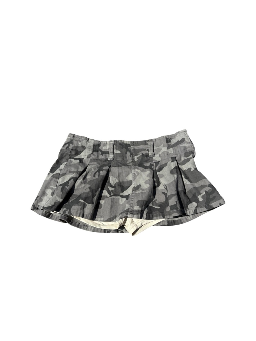 Refuge Y2K Gray Camo Micro Mini Skirt Skort